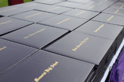 BMHS Diplomas on a table